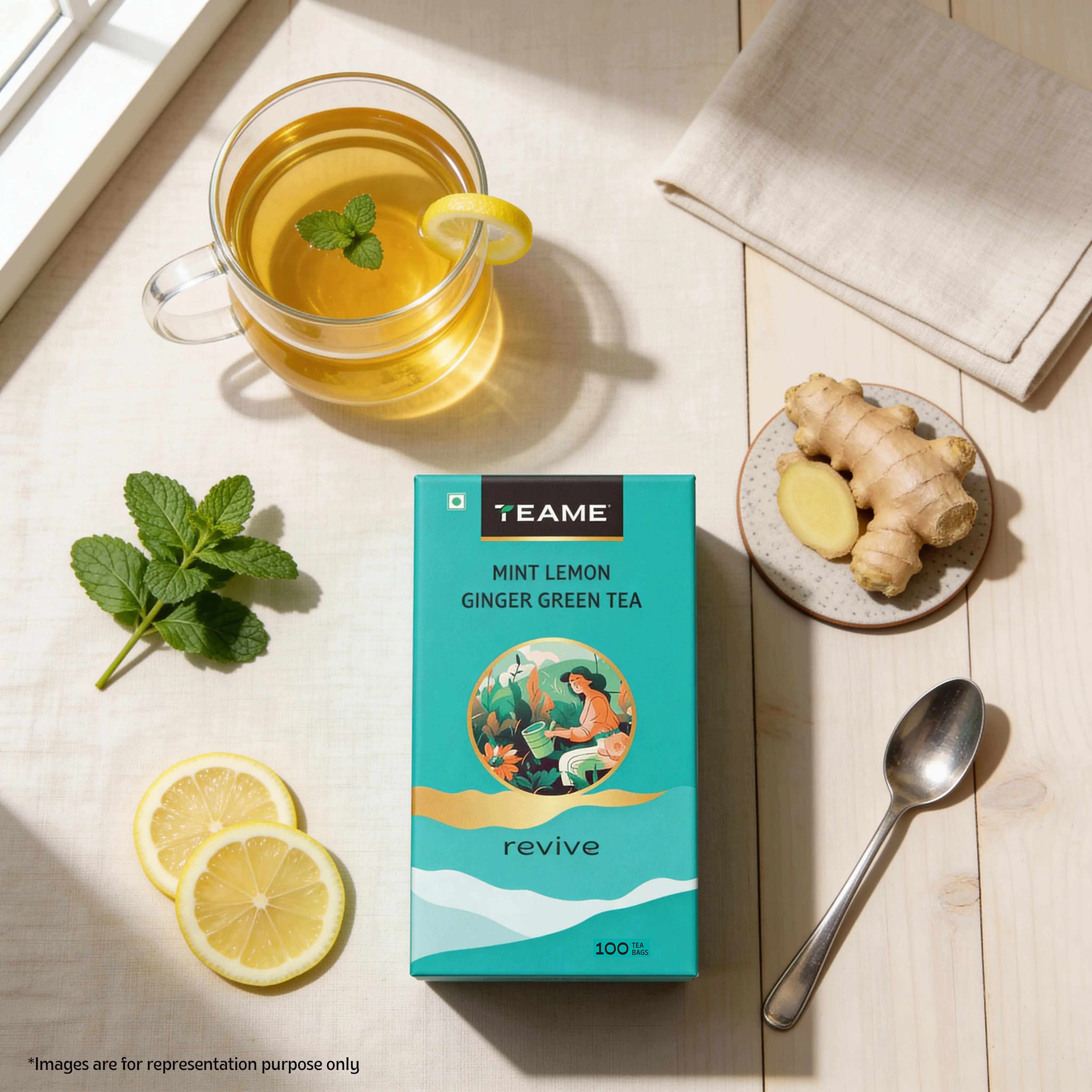 Mint Lemon Ginger Tea - Image 11